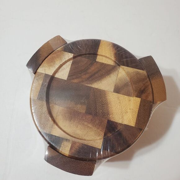 Lipper International Wood Coasts Set of 6 - Picture 3 of 5